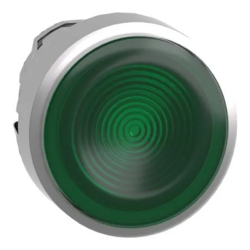 Schneider Electric Harmony XB4 Series Green Illuminated Spring Return Push Button Head, 22mm Cutout, IP66, IP67, IP69K - ZB4BW333S product image