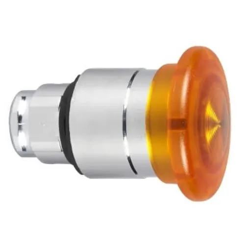 Schneider Electric Harmony XB4 Series Orange Illuminated Spring Return Push Button Head, 22mm Cutout, IP66, IP67, IP69K - ZB4BW453 product image