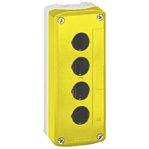 Schneider Electric Yellow Plastic Harmony XALK Push Button Enclosure - 4 Hole 22mm Diameter - XALK04 product image