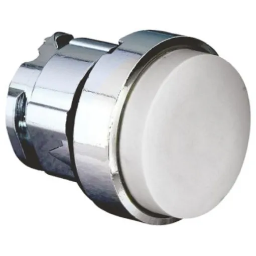 Schneider Electric Harmony XB4 Series White Spring Return Push Button Head, 22mm Cutout, IP66, IP67, IP69K - ZB4BL1 product image