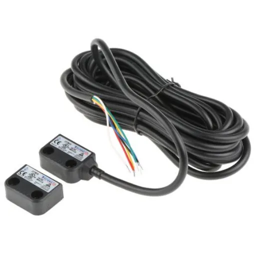 Omron F3S-TGR-N_R Series Magnetic Non-Contact Safety Switch, 24V dc, Plastic Housing, NO/2NC, 5m Cable - F3S-TGR-NMPR-21-05 product image
