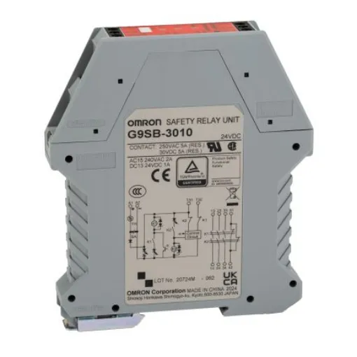 Omron G9SB Emergency Stop Safety Relay, 24V dc, Dual-Channel, 3 Safety Contacts - G9SB-3010 DC24 product image