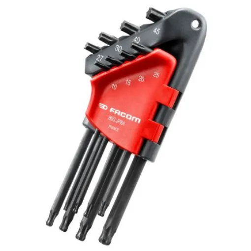 Facom 8-Piece Torx Key Set, T10 - T15 - T20 - T25 - T27 - T30 - T40 - T45 Size, L Shape, Long Arm - 89S.JP8APF product image