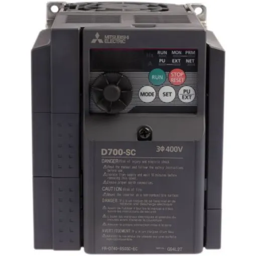 Mitsubishi Inverter Drive, 2.2 kW, 3 Phase, 400 V ac, 5 A, FR-D740 Series - FR-D740-050SC-EC product image