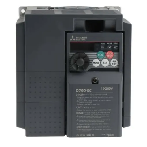 Mitsubishi Inverter Drive, 2.2 kW, 1 Phase, 230 V ac, 10 A, FR-D720S Series - FR-D720S-100SC-EC product image