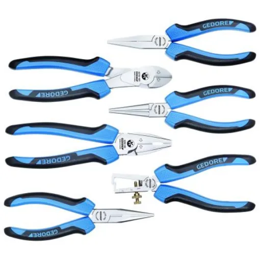 Gedore 1708155 6-Piece Plier Set, 250 mm Overall - RZB1-2 product image