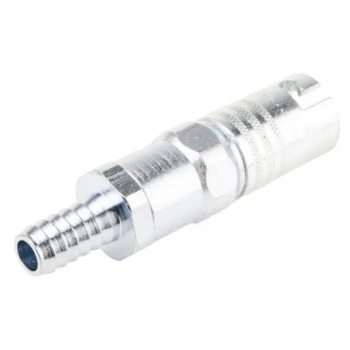 RS PRO Steel Male Pneumatic Quick Connect Coupling, G 3/8 Male 9.5mm Hose Barb - 7768359 product image