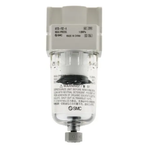 SMC AF series 5µm G 1/4 1 MPa, 1.5 MPa Pneumatic Filter with Manual drain - AF20-F02-A product image