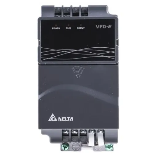 Delta Electronics Inverter Drive, 0.75 kW, 1 Phase, 230 V ac, 5.1 A, 9.7 A, VFD-E Series - VFD007E21T product image
