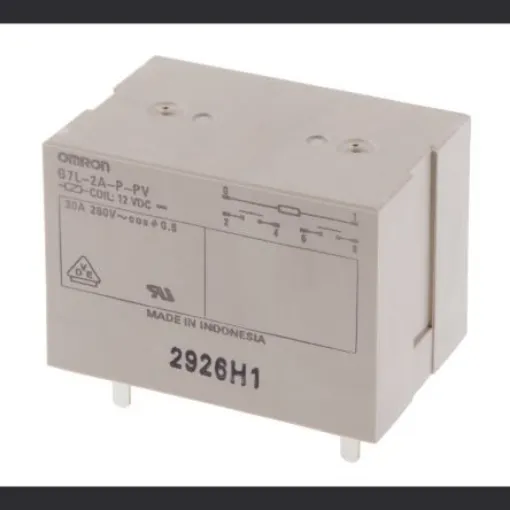 Omron PCB Mount Power Relay, 12V dc Coil, 30A Switching Current, DPST - G7L-2A-P-PV DC12 product image