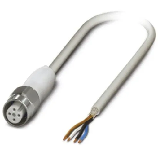 Phoenix Contact Straight Female 4 way M12 to Unterminated Sensor Actuator Cable, 5m - 1403987 product image