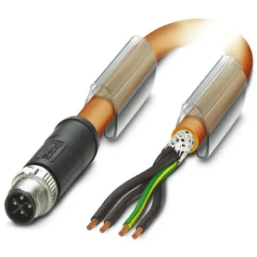 Phoenix Contact Straight Male 4 way M12 to Unterminated Sensor Actuator Cable, 3m - 1424105 product image