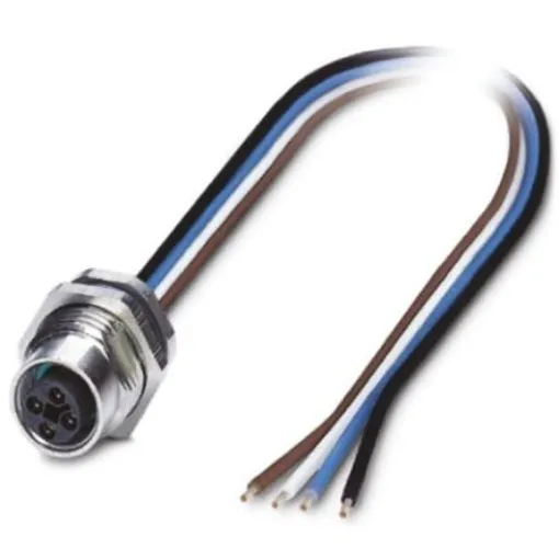 Phoenix Contact Straight Female 4 way M12 to Unterminated Sensor Actuator Cable, 5m - 1424134 product image