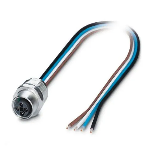 Phoenix Contact Straight Female 4 way M12 to Unterminated Sensor Actuator Cable, 5m - 1424138 product image