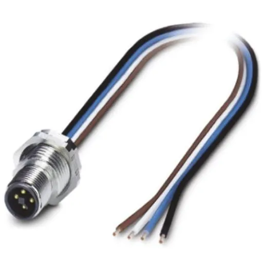 Phoenix Contact Straight Male 4 way M12 to Unterminated Sensor Actuator Cable, 5m - 1424136 product image