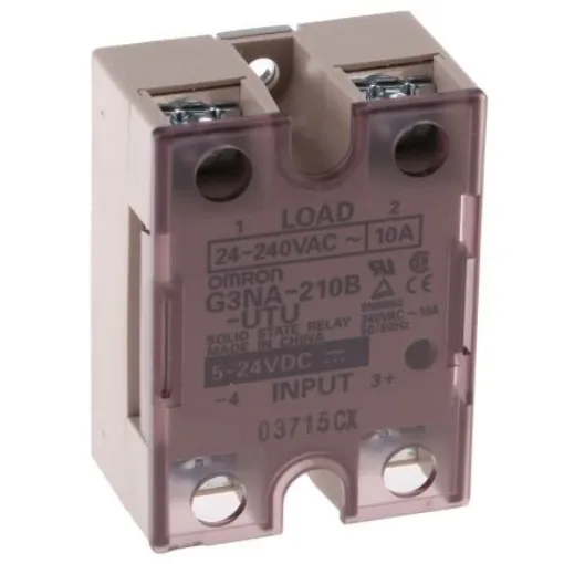 Omron G3NA Series Solid State Relay, 10 A Load, DIN Rail Mount, 240 V ac Load - G3NA-210B-UTU DC5-24 product image
