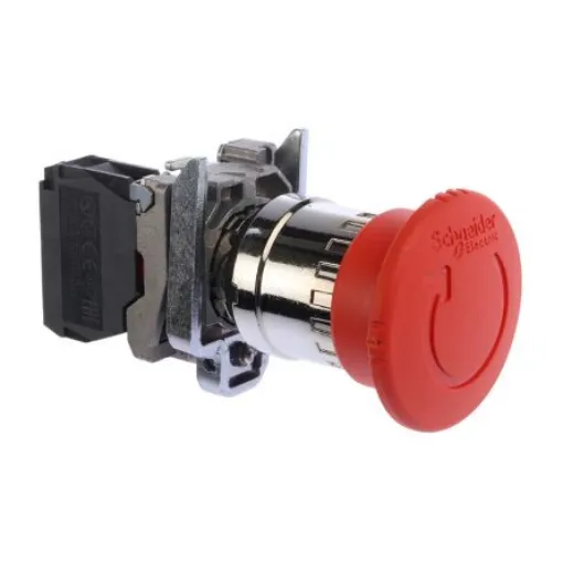 Schneider Electric Harmony XB4 Series Twist Release Emergency Stop Push Button, Panel Mount, 22mm Cutout, 1NC, IP66, - XB4BS8442 product image