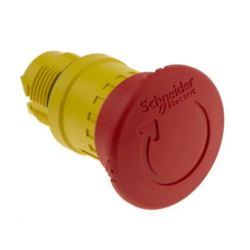 Schneider Electric Harmony XB5 Series Twist Release Emergency Stop Push Button, Panel Mount, 22mm Cutout, 1NC, IP66, - XB5AS8442 product image