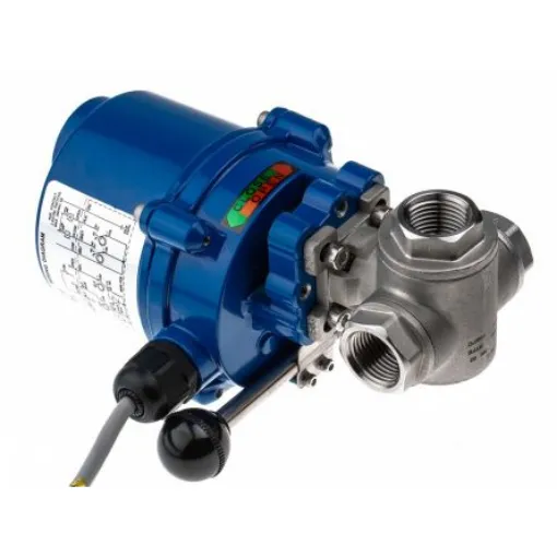 RS PRO 24 V, 110 V, 220 V 3 port Motorised Valve, Ball Valve type , 1/2in Pipe Size, 1000 psi - 7998834 product image