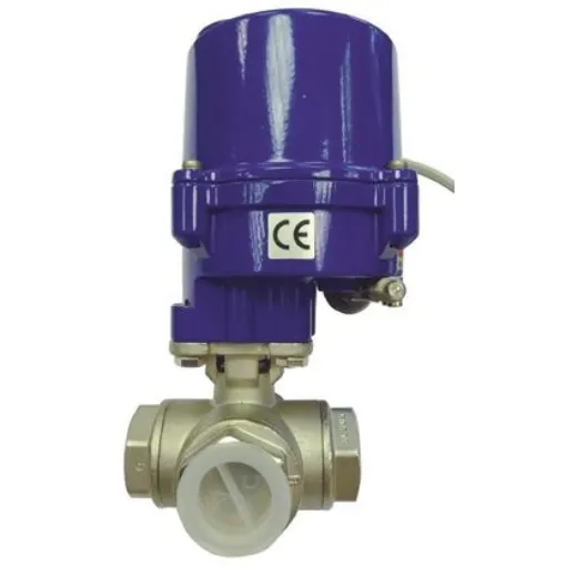 RS PRO 24 V, 110 V, 220 V 3 port Motorised Valve, Ball Valve type , 1in Pipe Size, 1000 psi - 7998847 product image