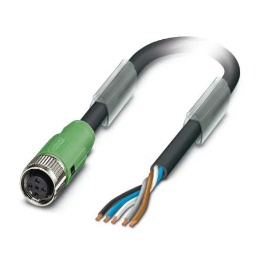 Phoenix Contact Straight Female 5 way M12 to Unterminated Sensor Actuator Cable, 3m - 1400528 product image