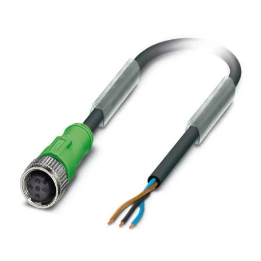 Phoenix Contact Straight Female 3 way M12 to Unterminated Sensor Actuator Cable, 5m - 1668098 product image
