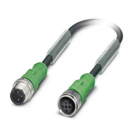 Phoenix Contact Straight Female 3 way M12 to Straight Male 3 way M12 Sensor Actuator Cable, 600mm - 1681512 product image
