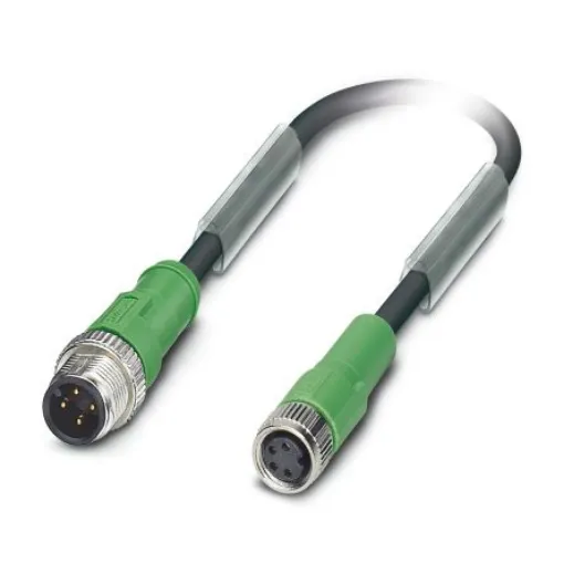 Phoenix Contact Straight Female 4 way M8 to Straight Male 4 way M12 Sensor Actuator Cable, 1.5m - 1693089 product image