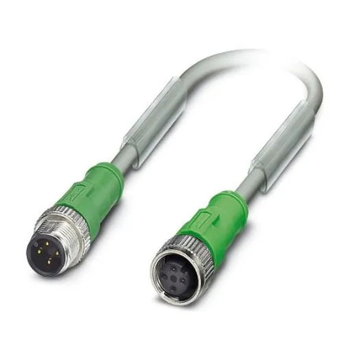 Phoenix Contact Straight Male 4 way M12 to Straight Female 4 way M12 Sensor Actuator Cable, 600mm - 1457063 product image