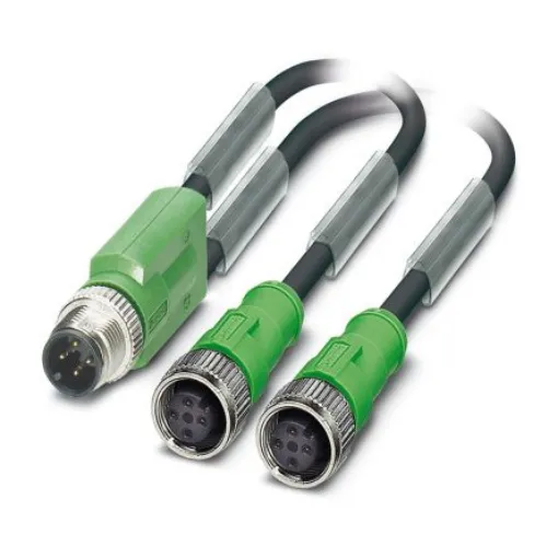 Phoenix Contact Straight Male 4 way M12 to Straight Female 4 way M12 Sensor Actuator Cable, 300mm - 1510722 product image