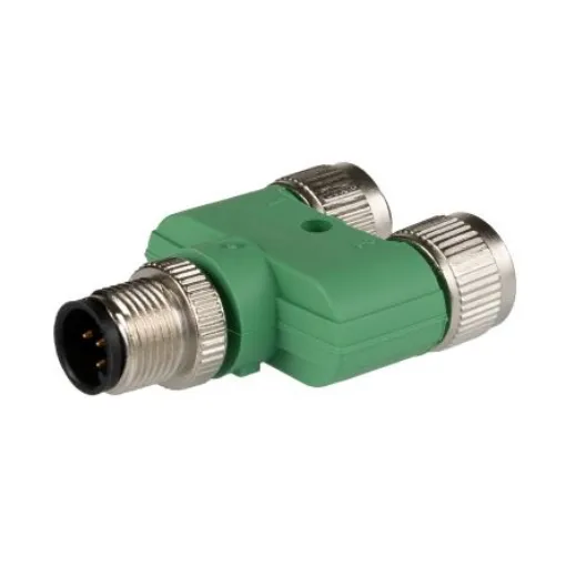 Phoenix Contact Y-Shaped 4 Pole M12 Plug to 4 Pole M12 Socket Adapter - 1511789 product image