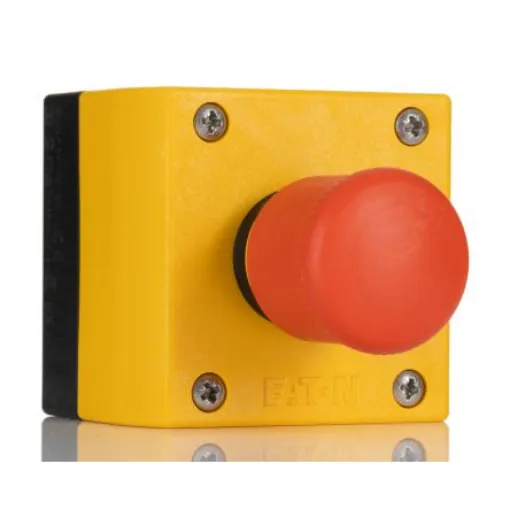 Eaton RMQ Titan M22 Series Pull Release Emergency Stop Push Button, Surface Mount, 2NC, IP66, IP69 - 216524 M22-PV/KC02/IY product image