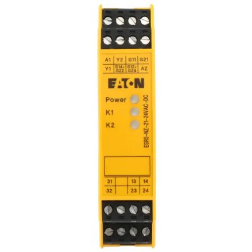 Eaton Electronic Safety Relays ESR5 Two Hand Control Safety Relay, 24V ac/dc, Dual-Channel, 2 Safety Contacts - 118703 ESR5-NZ-21-24VAC-DC product image