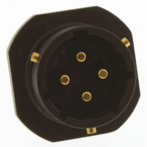 Amphenol Limited, 62GB 4 Way Cable Mount MIL Spec Circular Connector Receptacle, Pin Contacts,Shell Size 14, Bayonet - 62GB-51T14-04PN product image