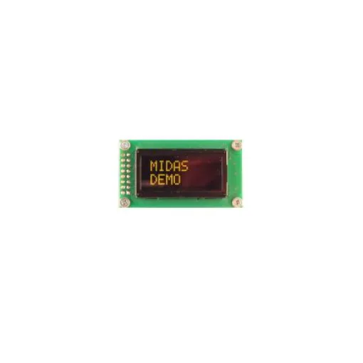 Midas Yellow Passive matrix OLED Display COB Parallel Interface - MCOB20805AV-EYP product image