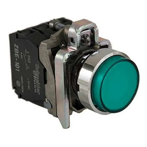 Schneider Electric Harmony XB4 Series Illuminated Push Button, Panel Mount, 22mm Cutout, SPDT - XB4BW13G5 product image