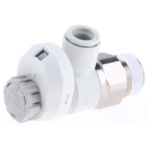 SMC AS Series Threaded Speed Controller, R 3/8 Male Inlet Port x 8mm Tube Outlet Port - AS3201FS-03-08S product image