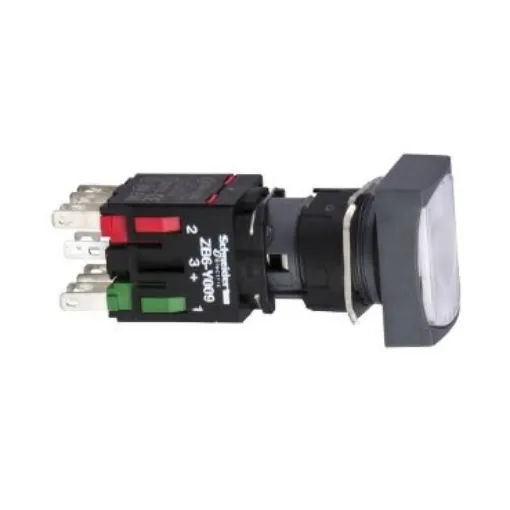 Schneider Electric Harmony XB6 Series Illuminated Push Button, Panel Mount, 16mm Cutout, IP65 - XB6DW1B1B product image