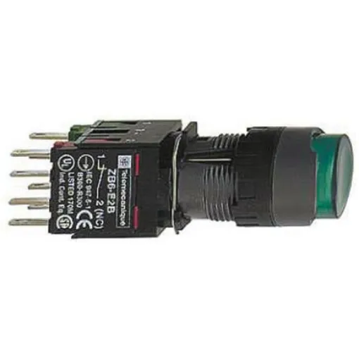 Schneider Electric Harmony XB6 Series Illuminated Push Button, Panel Mount, 16mm Cutout, IP65 - XB6AE3B5B product image