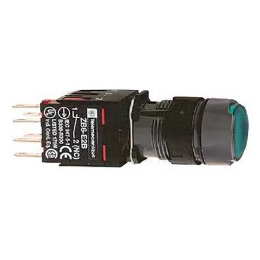 Schneider Electric Harmony XB6 Series Illuminated Push Button, Panel Mount, 16mm Cutout, IP65 - XB6AW3B5B product image