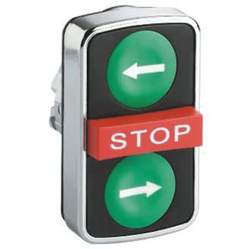 Schneider Electric Harmony XB4 Series Green, Red, White Momentary Push Button Head, 22mm Cutout, IP69K - ZB4BA73133 product image
