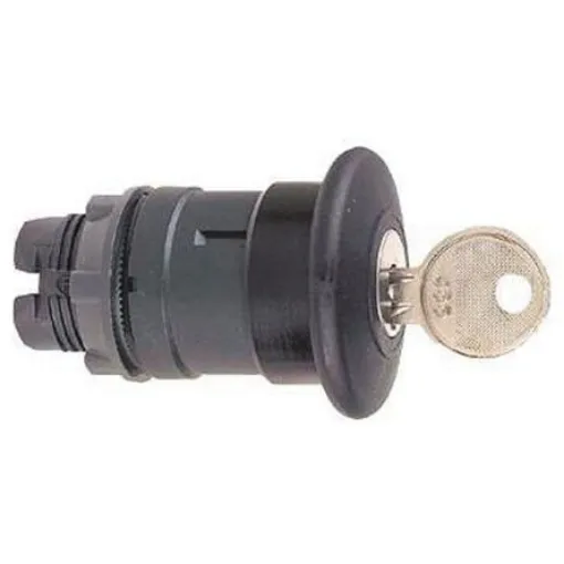 Schneider Electric Harmony XB5 Series Black Key Release Push Button Head, 22mm Cutout, IP66, IP67, IP69K - ZB5AS12 product image