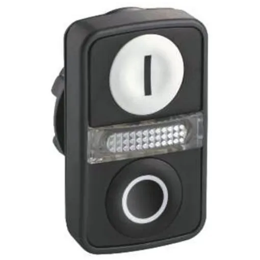 Schneider Electric Harmony XB5 Series Black, White Momentary Push Button Head, 22mm Cutout, IP66, IP67, IP69K - ZB5AW7A1721 product image