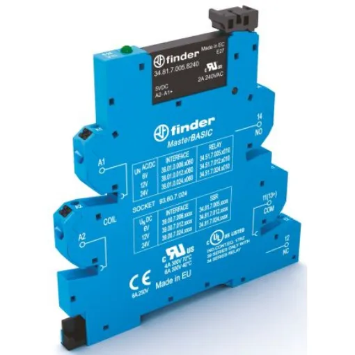 Finder Series 39 Series Solid State Interface Relay, 6.6 V Control, 6 A Load, DIN Rail Mount - 39.00.7.006.9024 product image