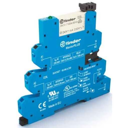 Finder 39 Series Interface Relay, DIN Rail Mount, 110V dc Coil, SPDT - 39.61.7.125.0060 product image