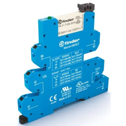 Finder 39 Series Interface Relay, DIN Rail Mount, 6V ac/dc Coil, SPDT - 39.71.0.006.5060 product image