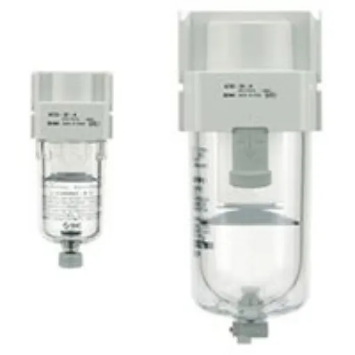 SMC AF series 5µm NPT 1/4 0.1MPa to 1 (Operating) MPa, 1.5 (Proof) MPa Pneumatic Filter with Automatic drain - AF20-N02C-CZ-A product image