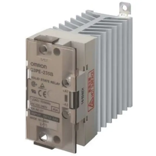 Omron G3PE Three Phase Series Solid State Relay, 35 A Load, DIN Rail Mount, 264 V ac Load, 30 V dc Control - G3PE-235B-3N DC12-24 product image