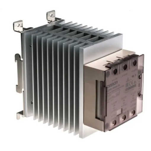 Omron G3PE Three Phase Series Solid State Relay, 35 A Load, DIN Rail Mount, 528 V ac Load, 30 V dc Control - G3PE-535B-3N DC12-24 product image