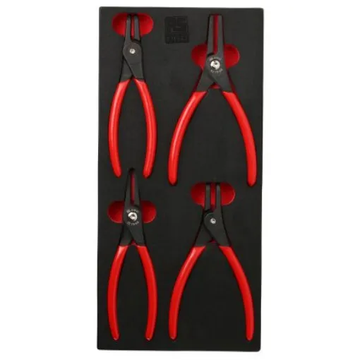 RS PRO 4-Piece Circlip Plier Set, 180 mm Overall - 8335929 product image